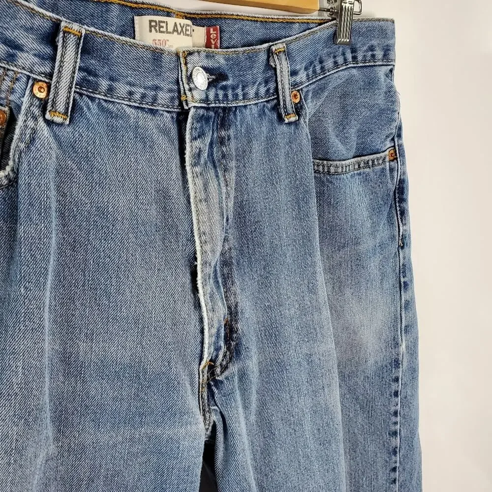 VINTAGE Levi's 550 Relaxed Fit Jeans 36x30 Denim Med Wash Straight Leg
